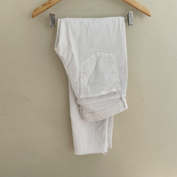 Rag & Bone | Dre Low-Rise Ankle Boyfriend Slim Vintage Stretch White Denim Jeans - Picture 5 of 11